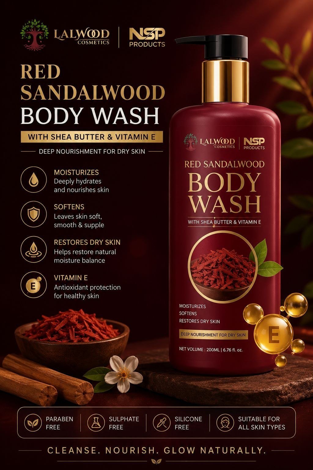 Red Sandalwood Body Wash