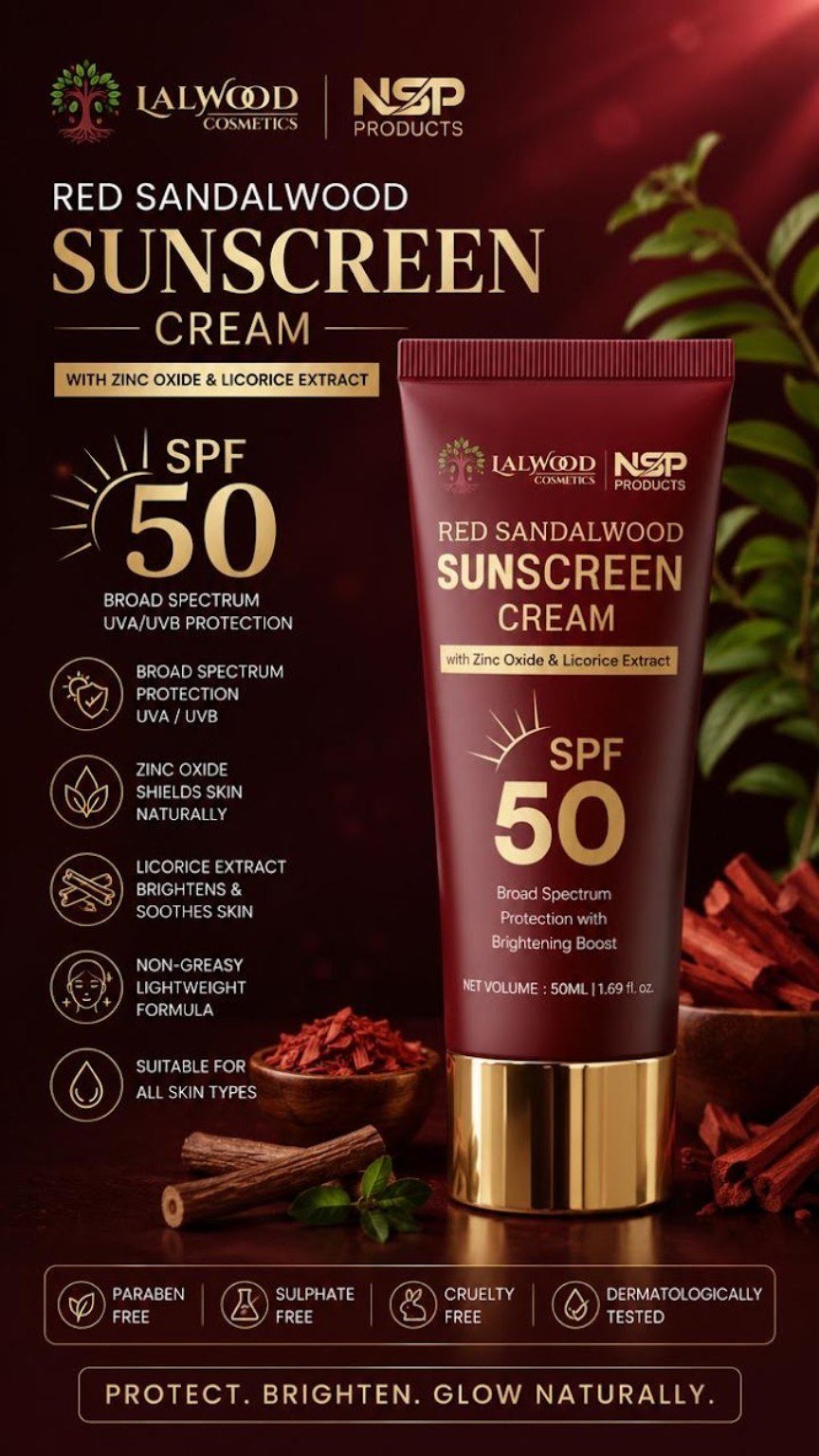Red Sandalwood Sunscreen Cream SPF 50