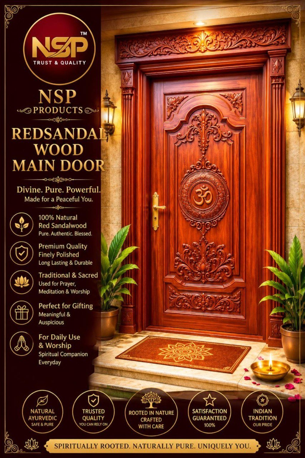 Redsandal Wood Main Door
