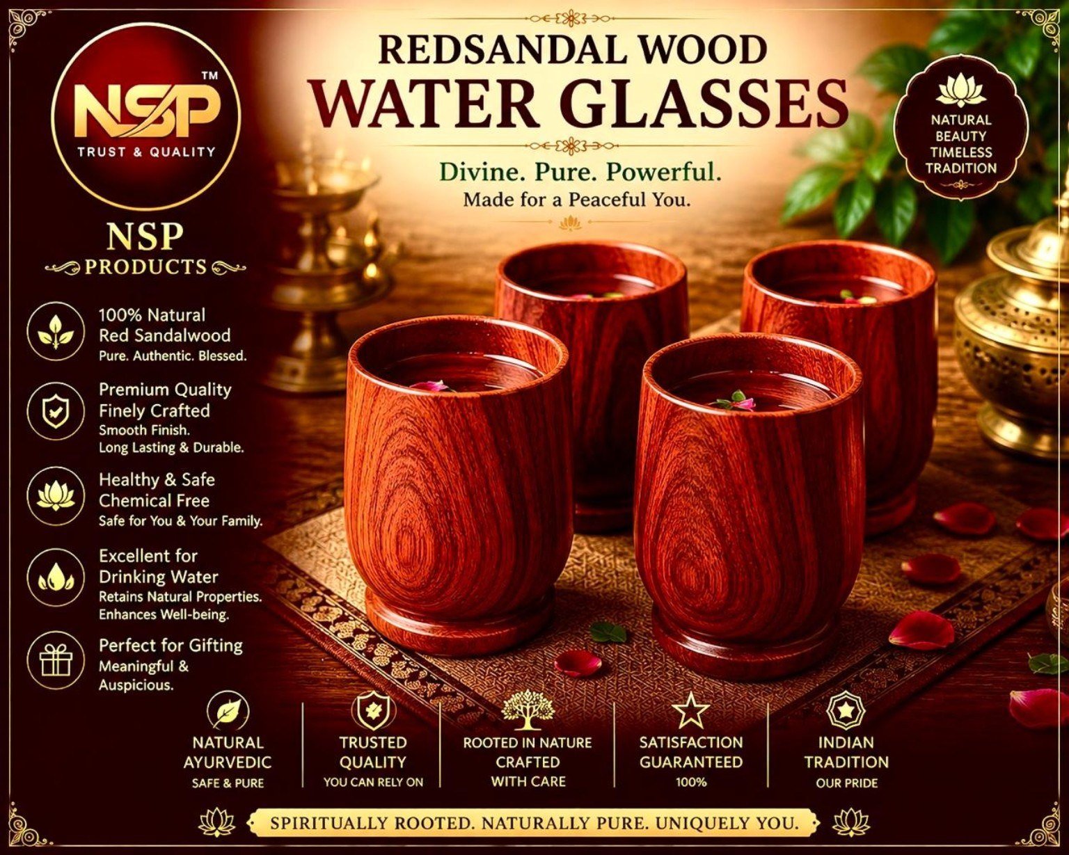 Redsandal Wood Water Glasses
