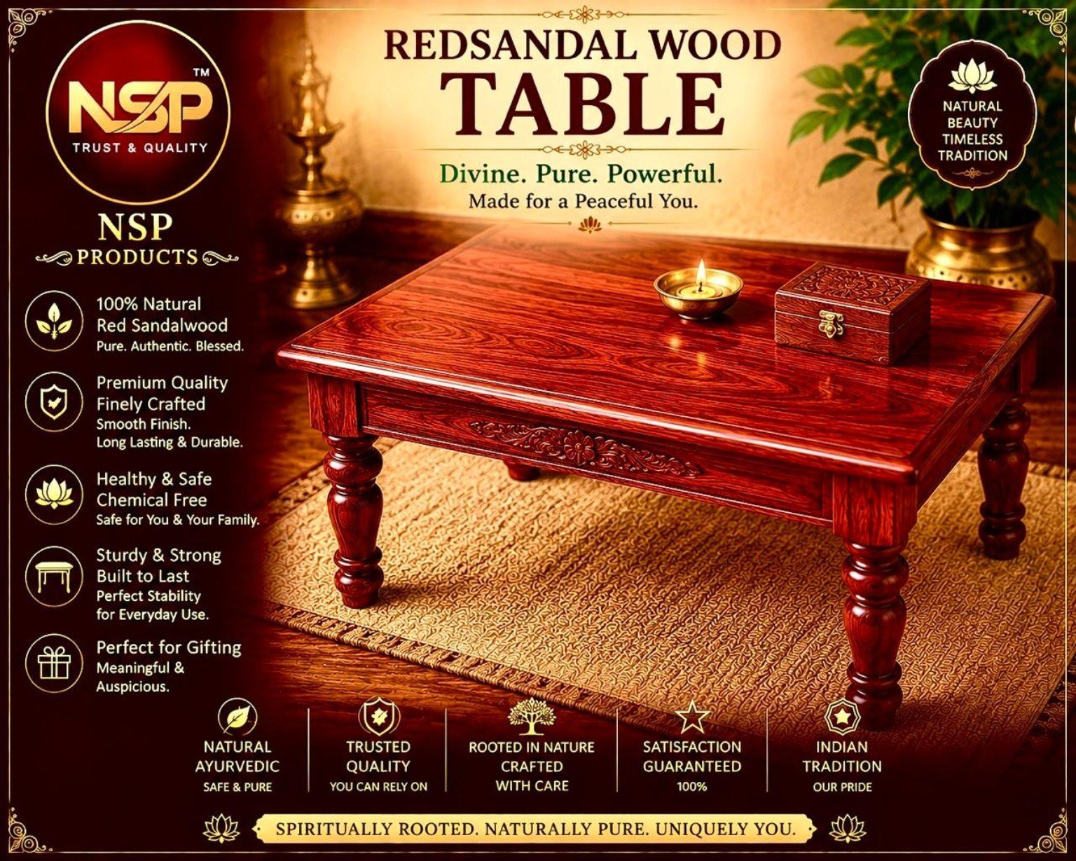 Redsandal Wood Table
