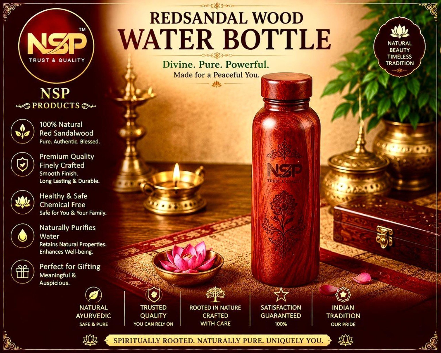 Redsandal Wood Water Bottle