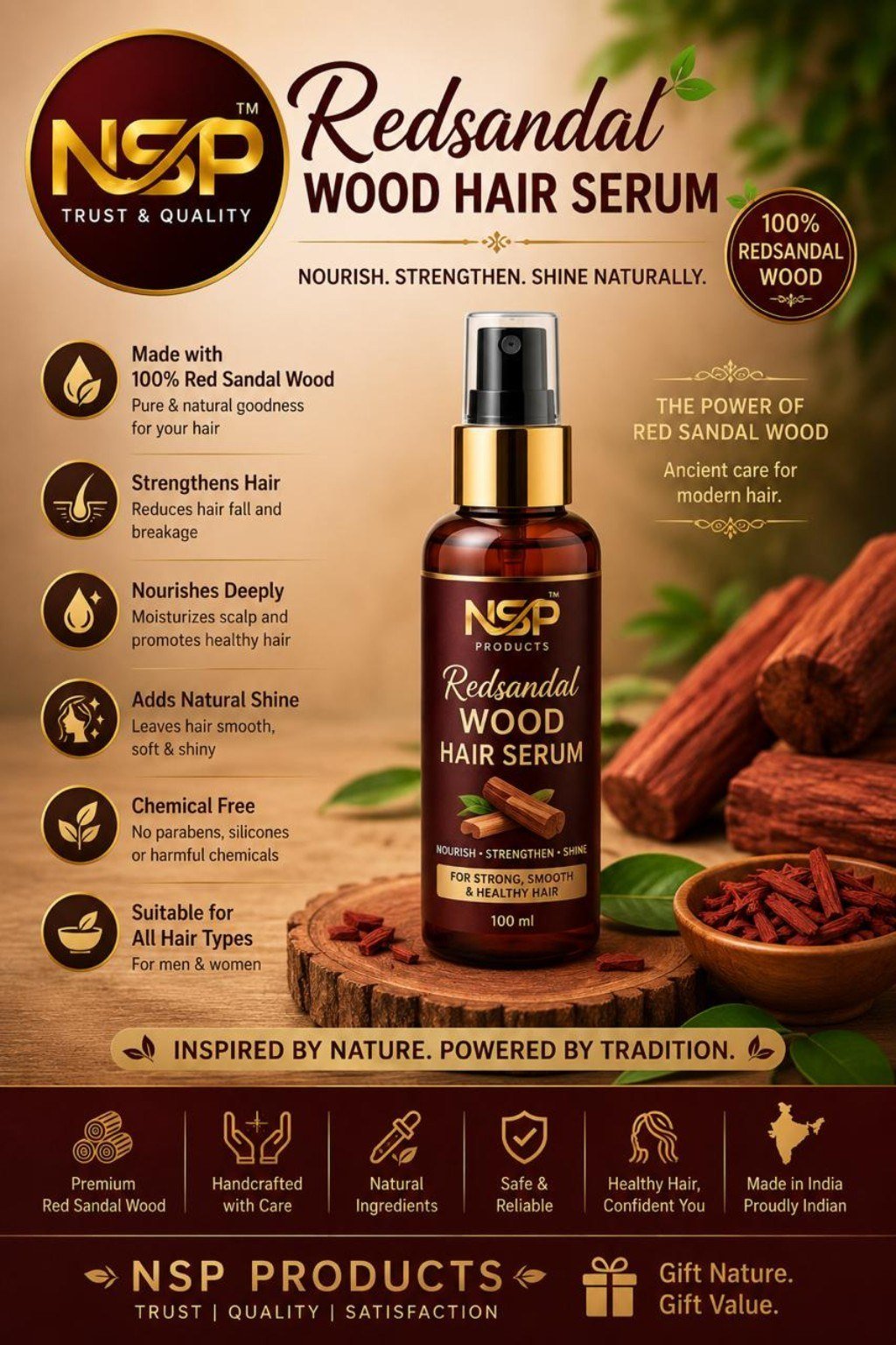 Redsandal Wood Hair Serum