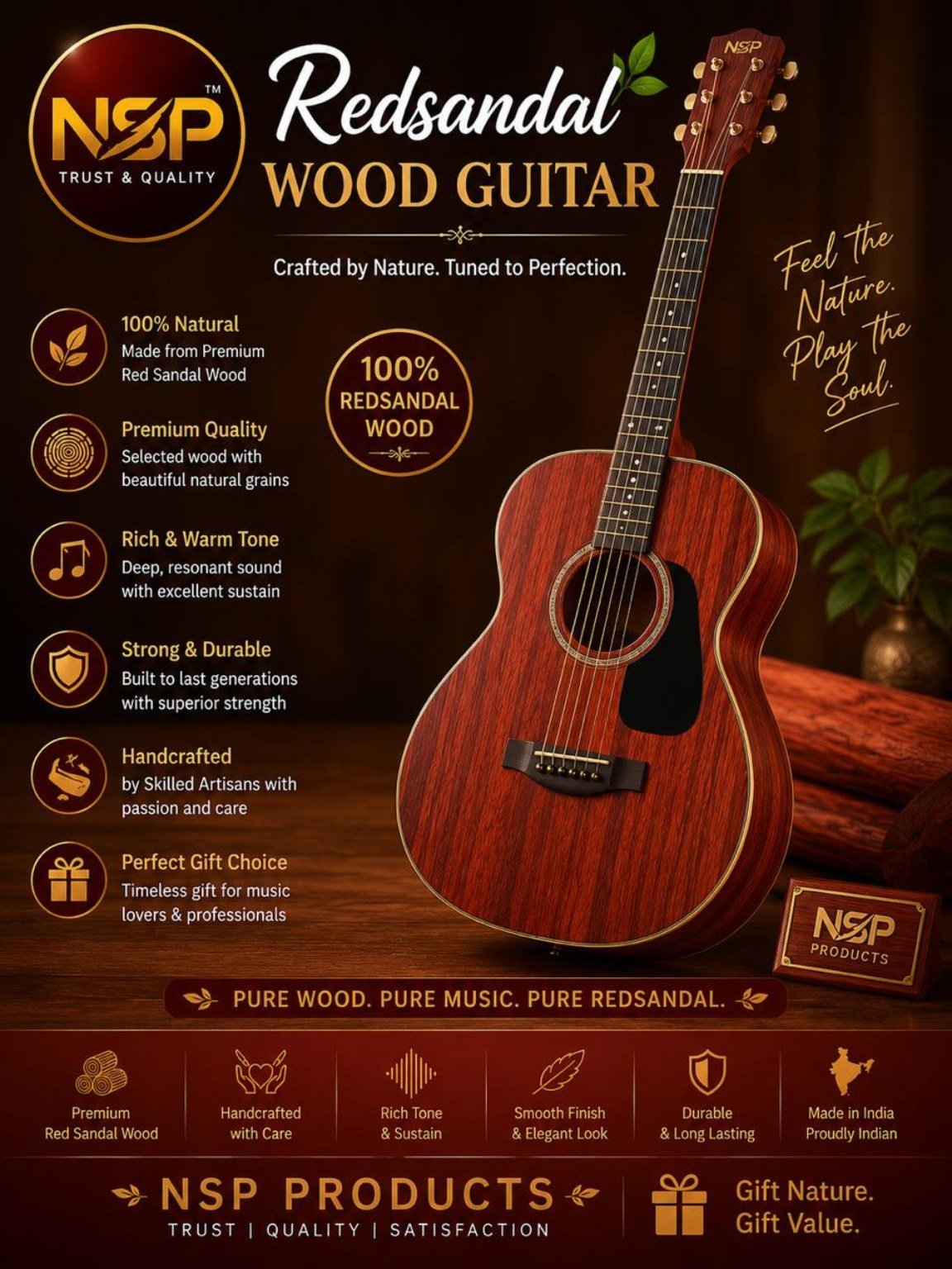 Redsandal Wood Guitar